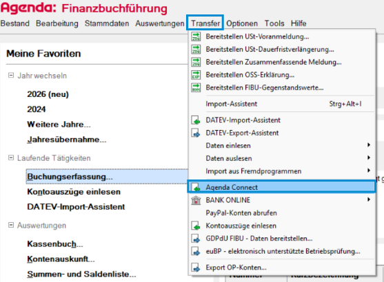 Agenda Connect Transfer