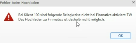 Fehler beim Hochladen