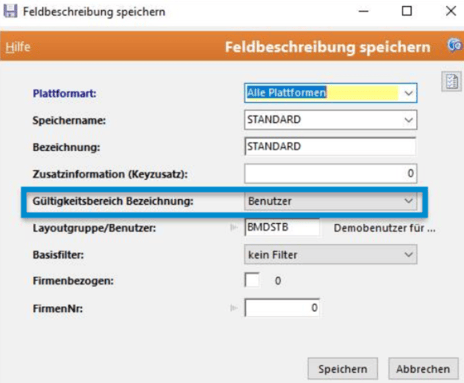 BMD Speichern Dialog