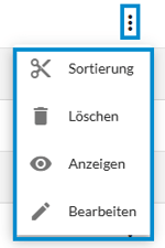 Drei-Punkte-Menü zur Einzelbearbeitung