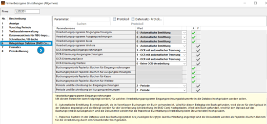 Fibu Parameter Detail 2