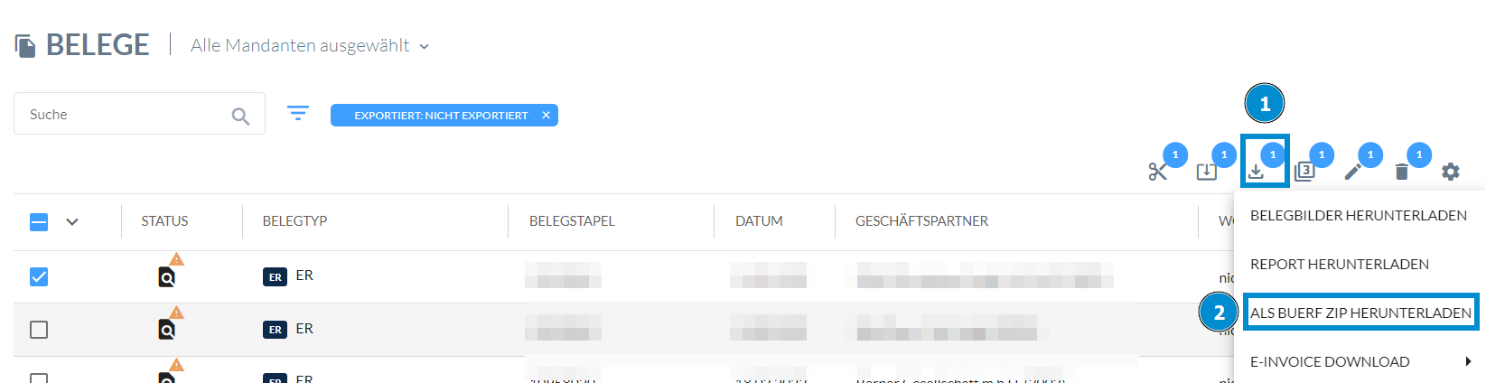 Download Buerf-Zip aus Finmatics
