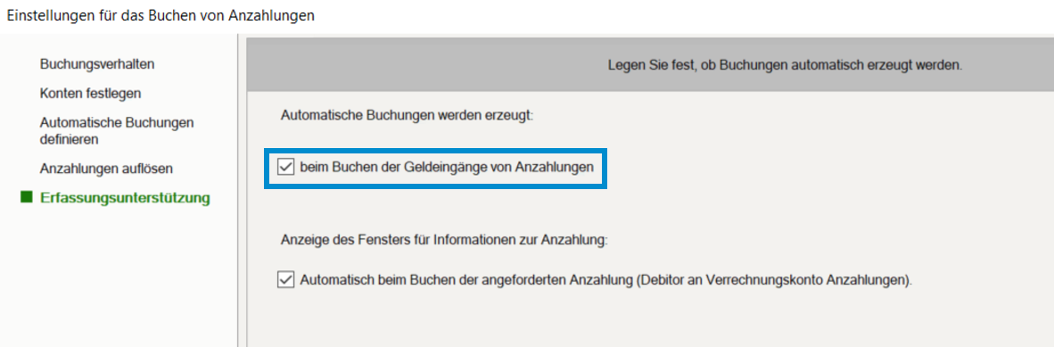 Erfassungsunterstützung