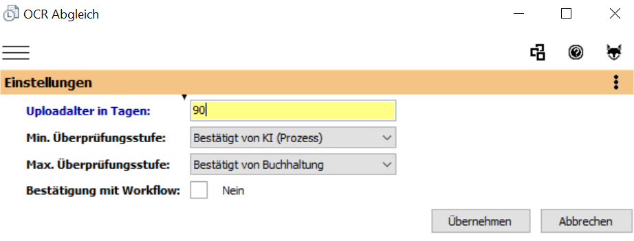 BMD Download Dialog Überprüfungsstufen