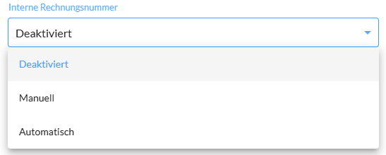 Interne Rechnungsnummer