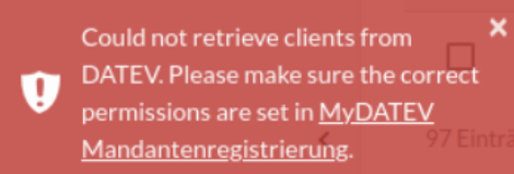 Mandanten Sync Fehler