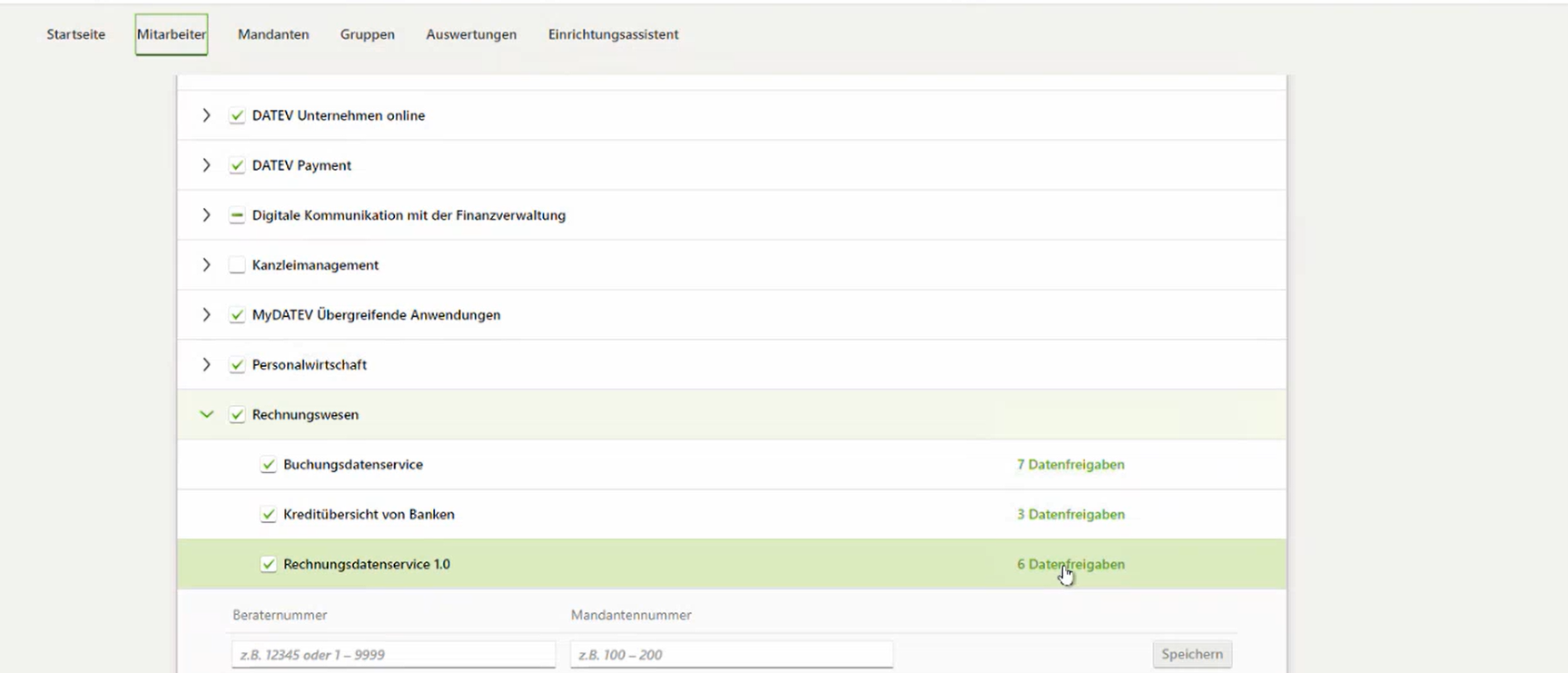 Berechtigungen Rechteverwaltung