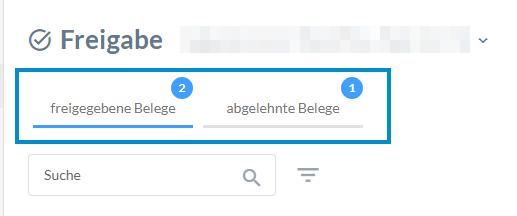 Freigabe Ansicht Übersicht