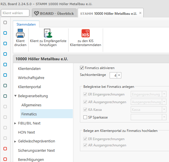 RZL Mandantenaktivierung