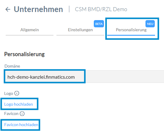 Personalisierung Domain