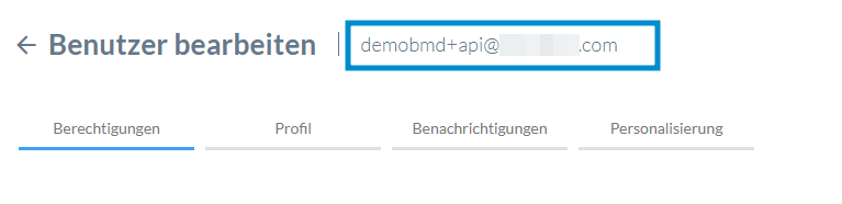 Anzeige des aktiven Benutzers