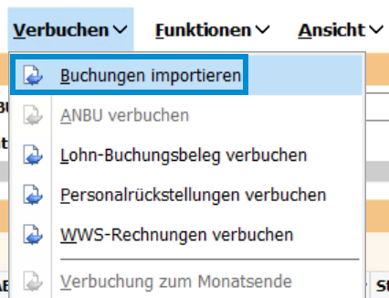 BMD Vorerfassung Buchungen importieren