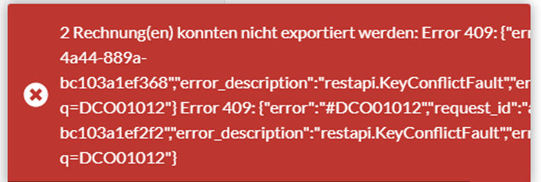 Error 409 DATEV