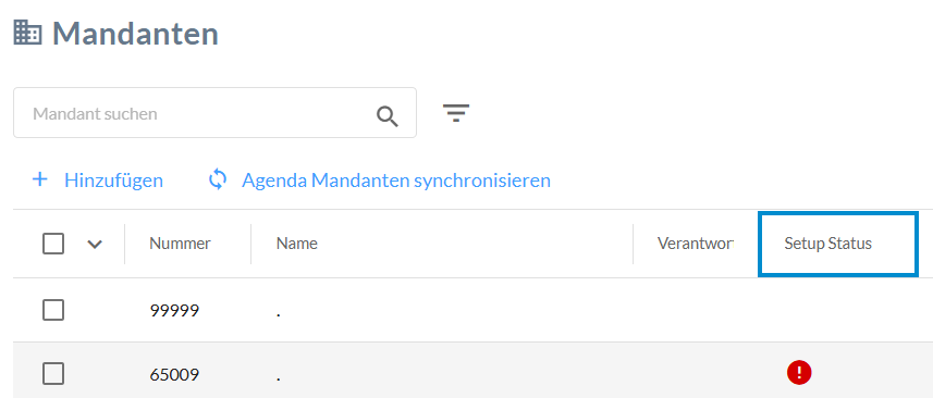 Wo finde ich den Setup Status