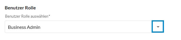 Auswahl der Benutzerrollen